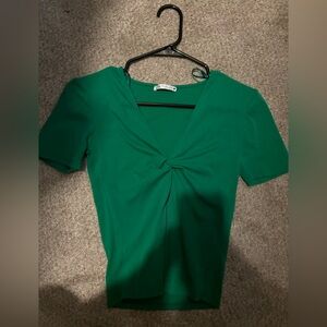 zara green shirt